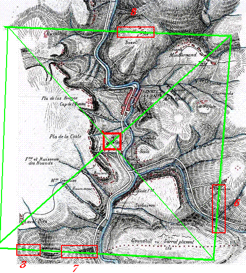 Carte de Boudet et tireurs de traits
