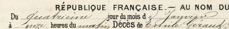 News : acte de décès de l'abbé Cayron