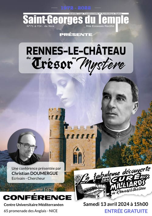 News : conférence de Christian Doumergue : Rennes-le-Château, du trésor au Mystère