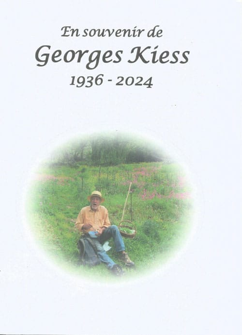 News : décès de Georges Kiess 1936 - 2024
