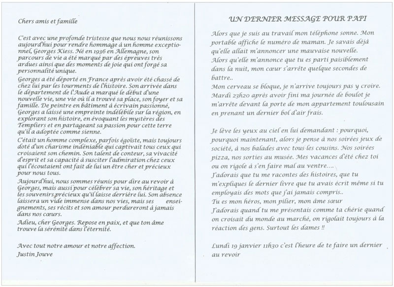 Hommage à Georges Kiess