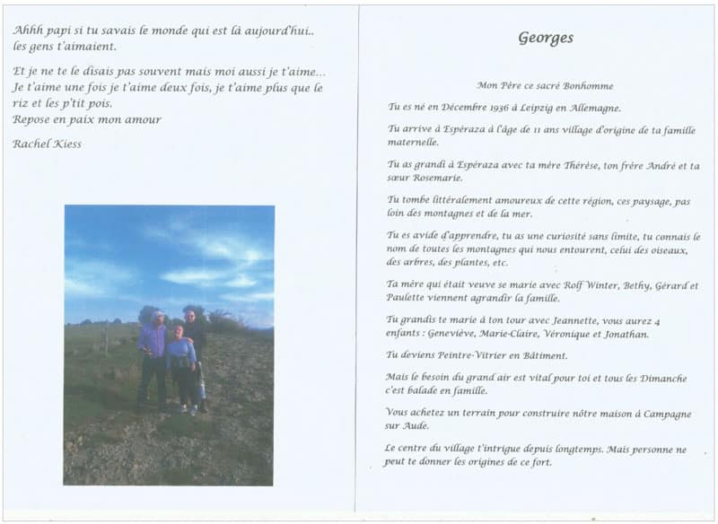 News : hommages des enfants de Georges Kiess
