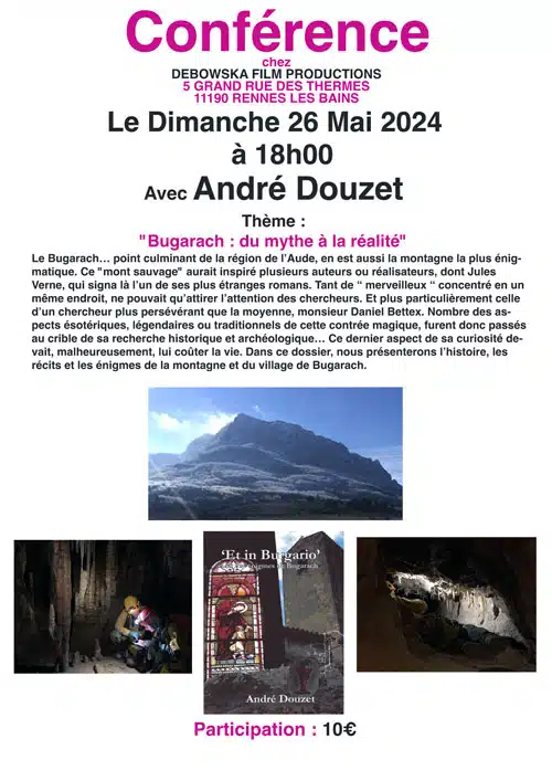 Conférence d'André Douzet sur Bugarach à Rennes-les-Bains