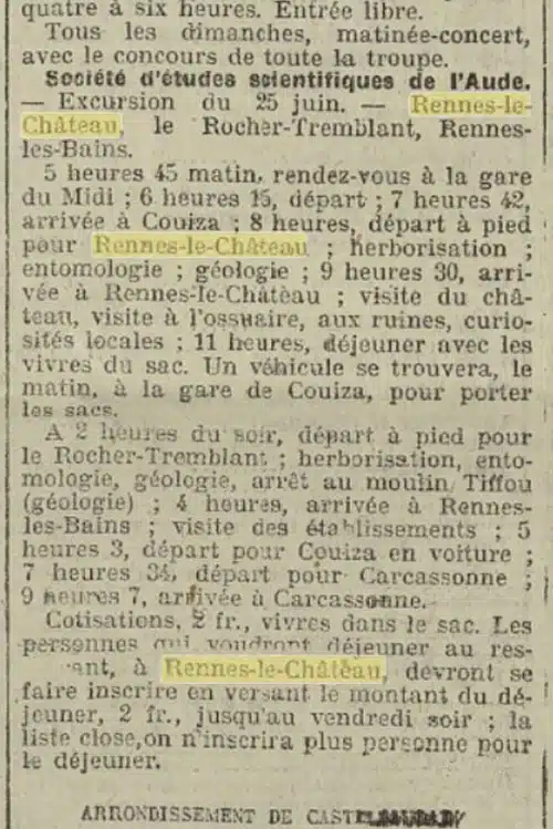 Visite de la SESA à Rennes-le-Château