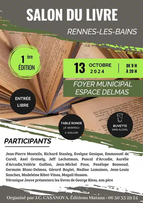 1er salon du livre de Rennes-les-Bains dans les news de la Gazette de RLC