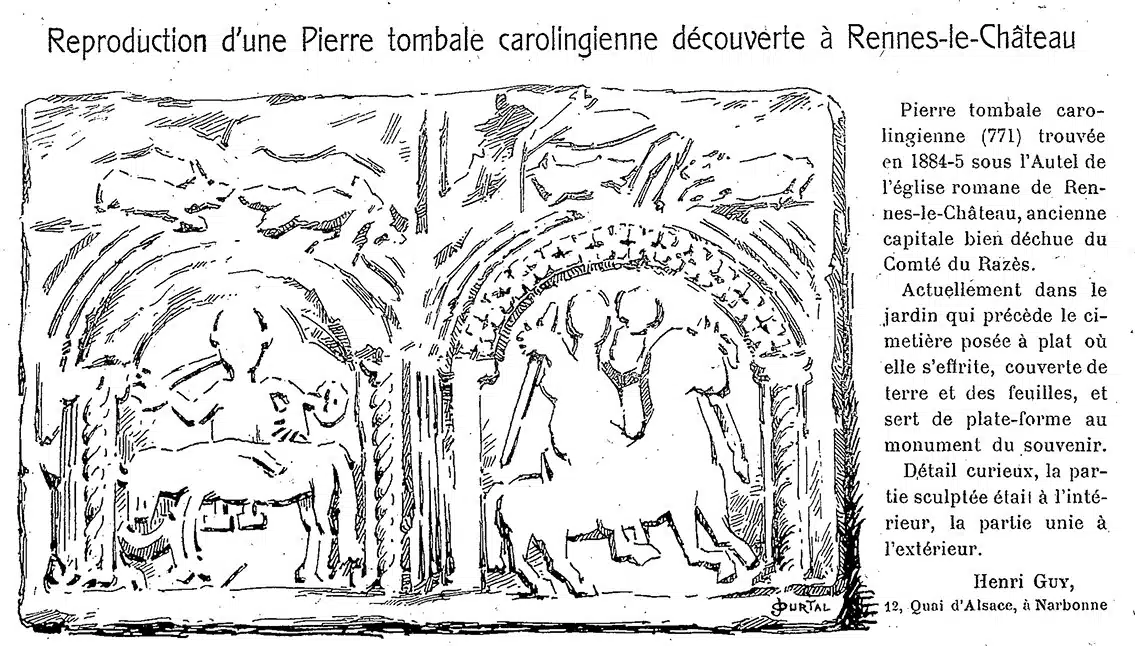 Une autre pierre analysée dans l'article de Dialoghi d'Arcadia "La dalle des chevaliers"