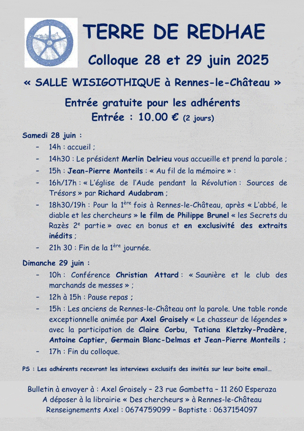 News : colloque de Terre de Rhedae les 28 et 29 juin 2025