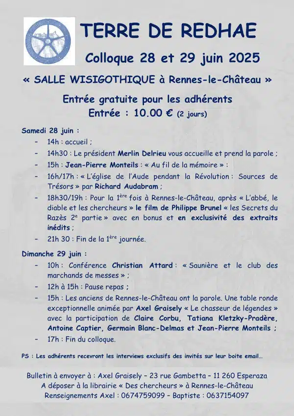News : colloque de Terre de Rhedae les 28 et 29 juin 2025