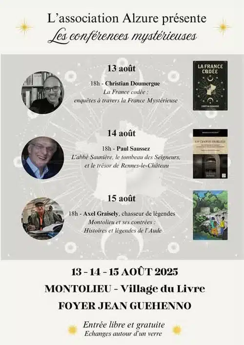Conférences 2025 à Montolieu : Doumergue, Saussez, Graisely