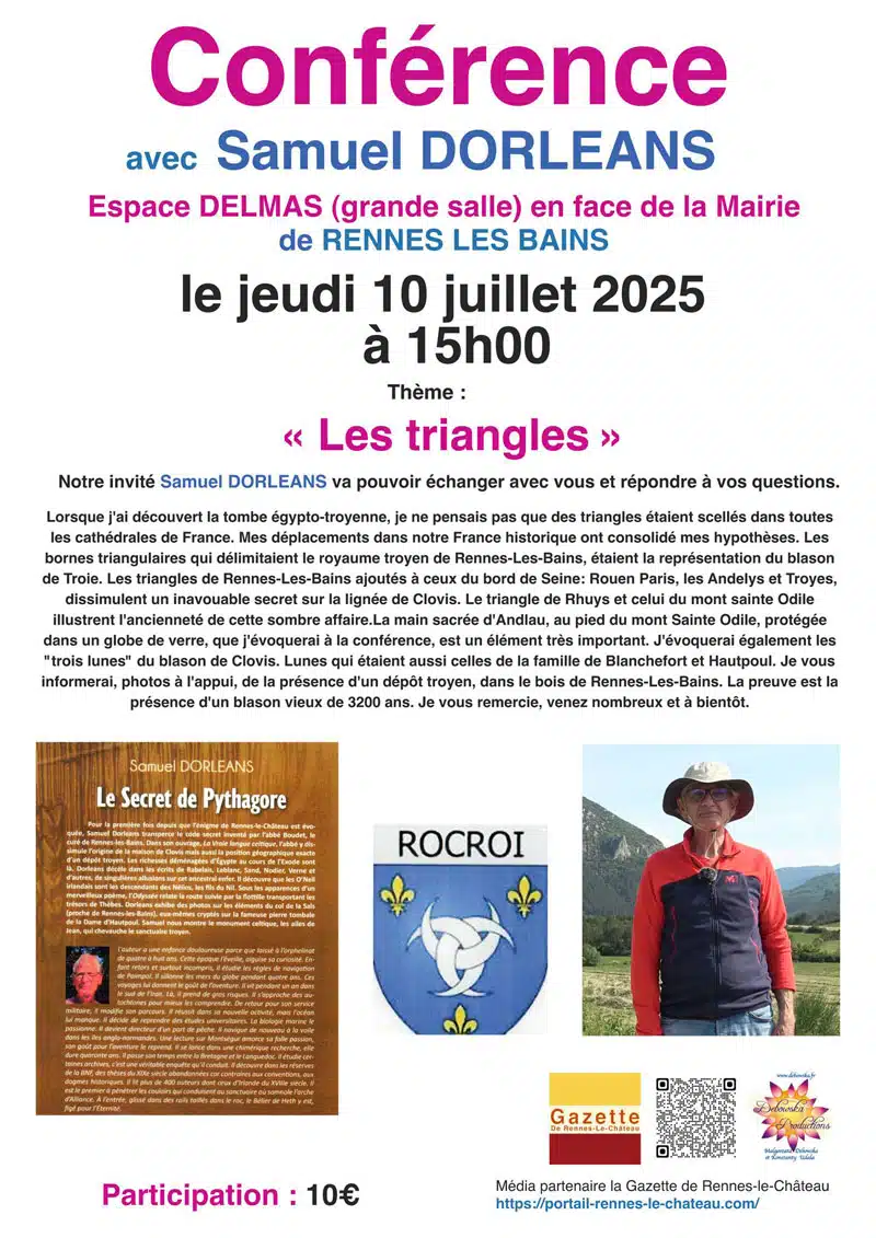 Conférence 2025 de Samuel Dorléans sur le dépôt troyen de Rennes-les-Bains !