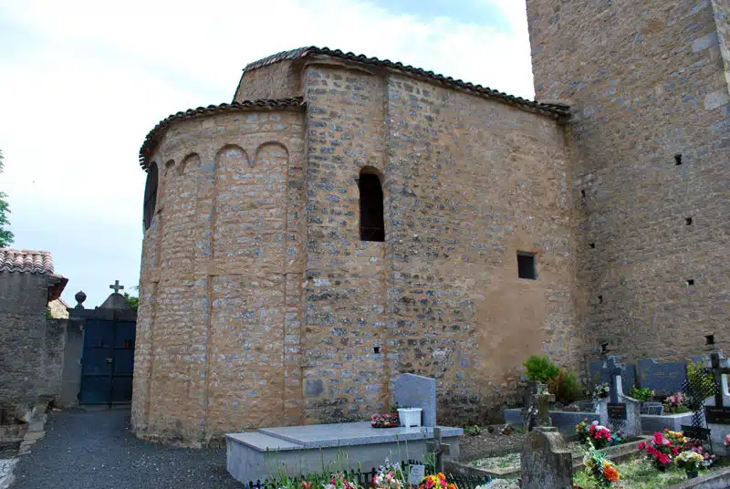 Cimetière de Rennes-le-Château : le chevet et le clocher