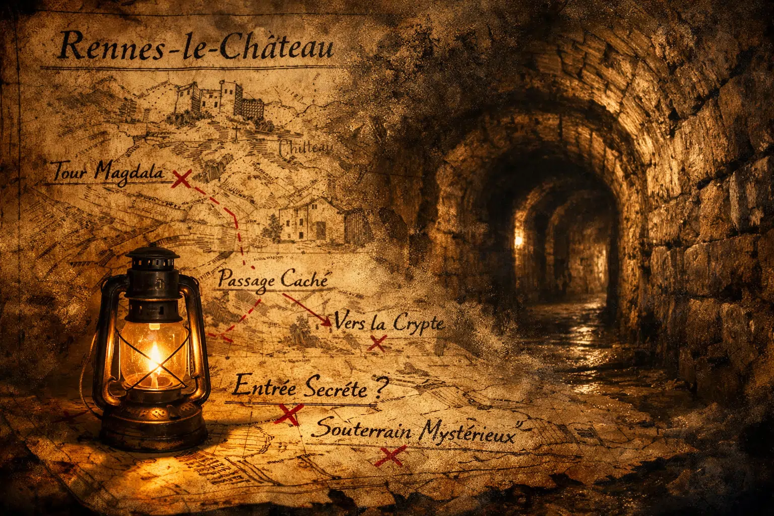 Carte des souterrains de Rennes-le-Château