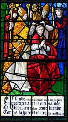 Vitrail de la chapelle saint Claude, patron des tanneurs - Johan Netchacovitch ©